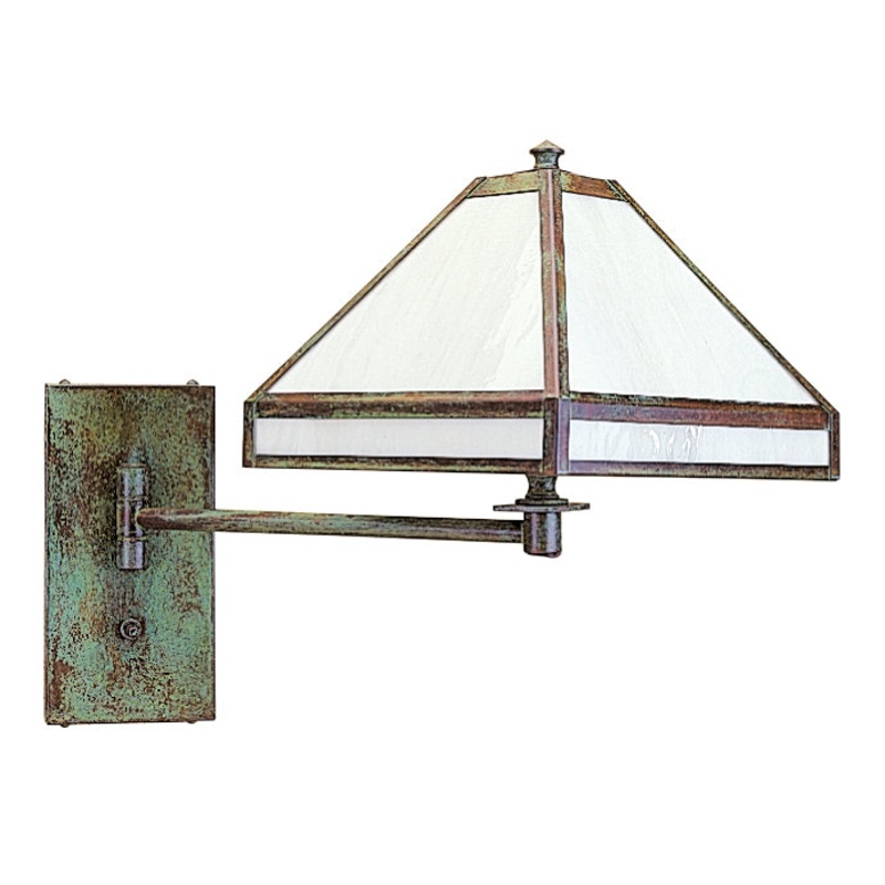Arroyo PSA-1EWO-VP Pasadena One Light Wall Mount Swing Arm Verdigris Patina