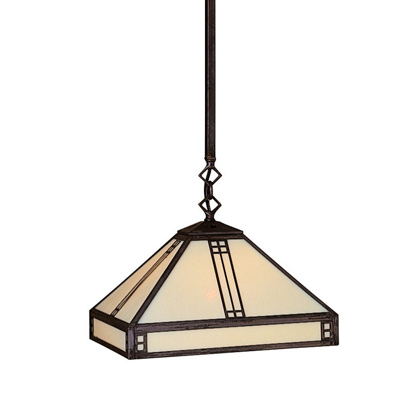 Arroyo PSH-12CR-MB Prairie One Light Pendant Mission Brown