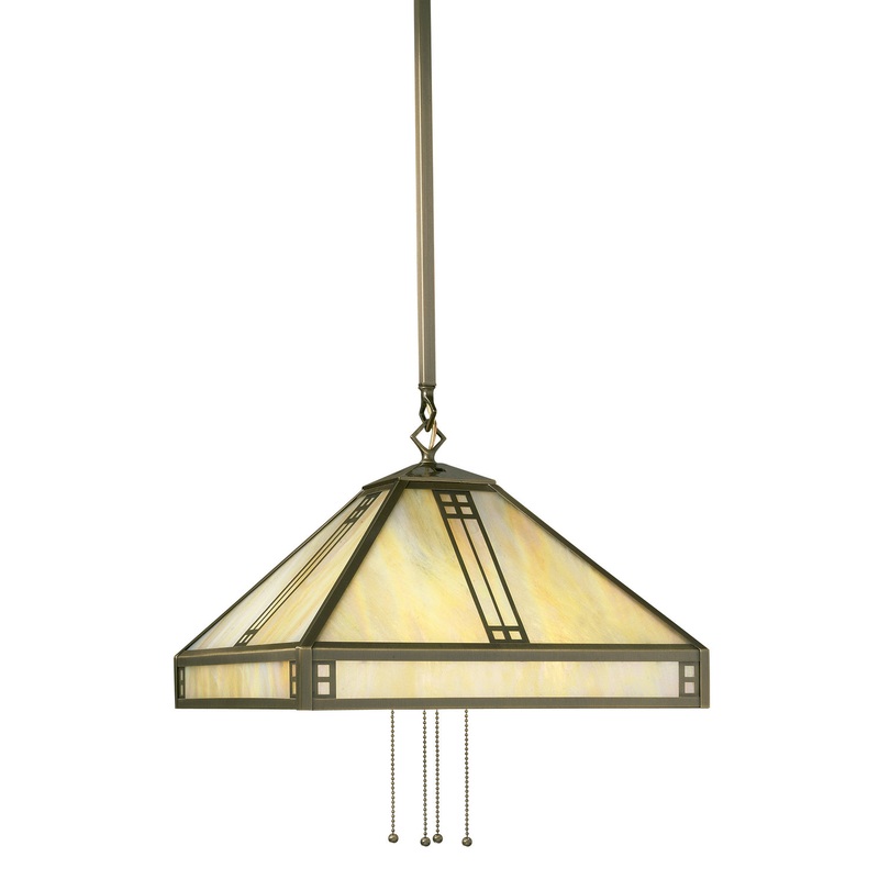 Arroyo PSH-15GW-AB Prairie Four Light Pendant Antique Brass