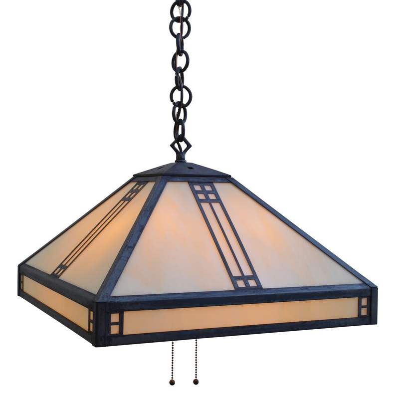 Arroyo PH-18OF-MB Prairie Four Light Pendant Mission Brown